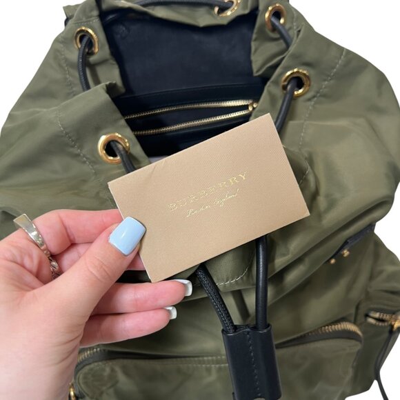 $1490 Burberry Green Nylon Rucksack Technical Backpack AS IS - Picture 10 of 15
